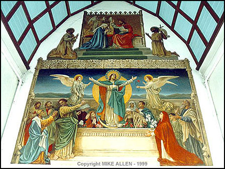 Fresque qui auraient été 
peintes par Corvo dans l' EGLISE SAINT JOSEPH de 
CHRISTCHURCH