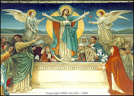 Fresque qui auraient été 
peintes par Corvo dans l' EGLISE SAINT JOSEPH de 
CHRISTCHURCH